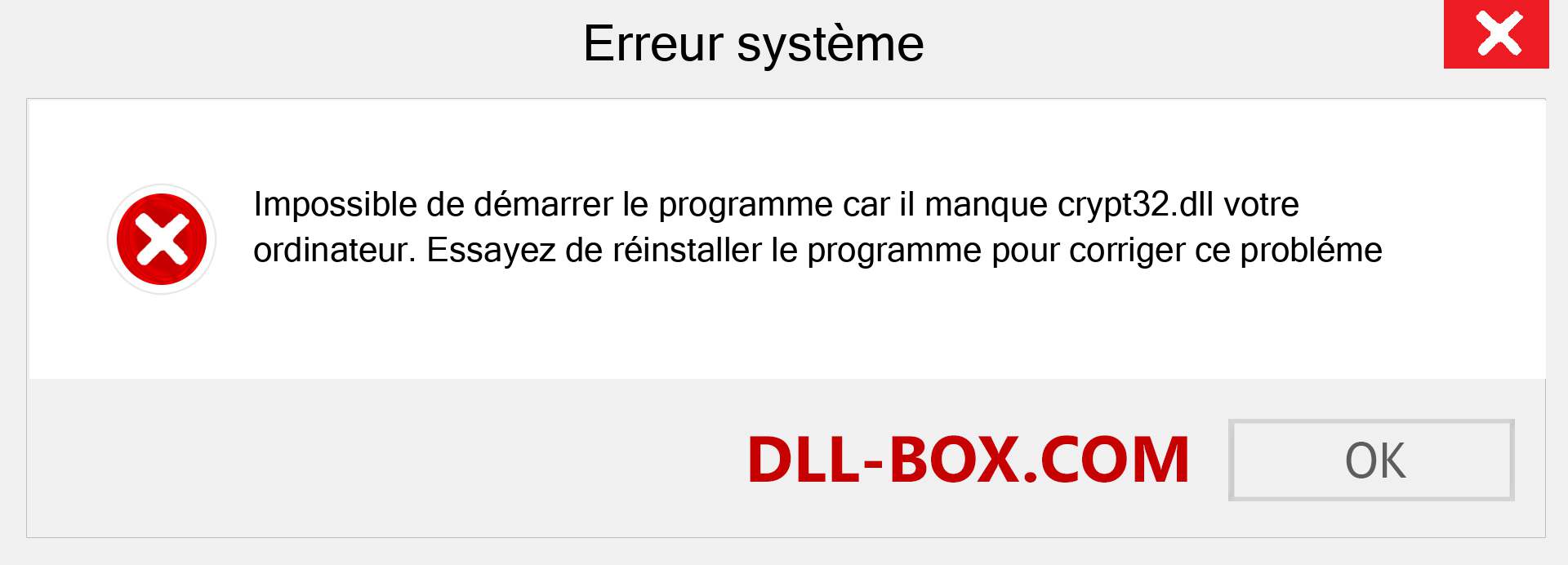 Le fichier crypt32.dll est manquant ?. Télécharger pour Windows 7, 8, 10 - Correction de l'erreur manquante crypt32 dll sur Windows, photos, images